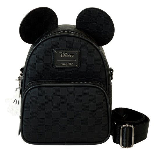 Mickey Mouse Checkered Texture Convertible Mini Backpack & Crossbody Bag - PREORDER