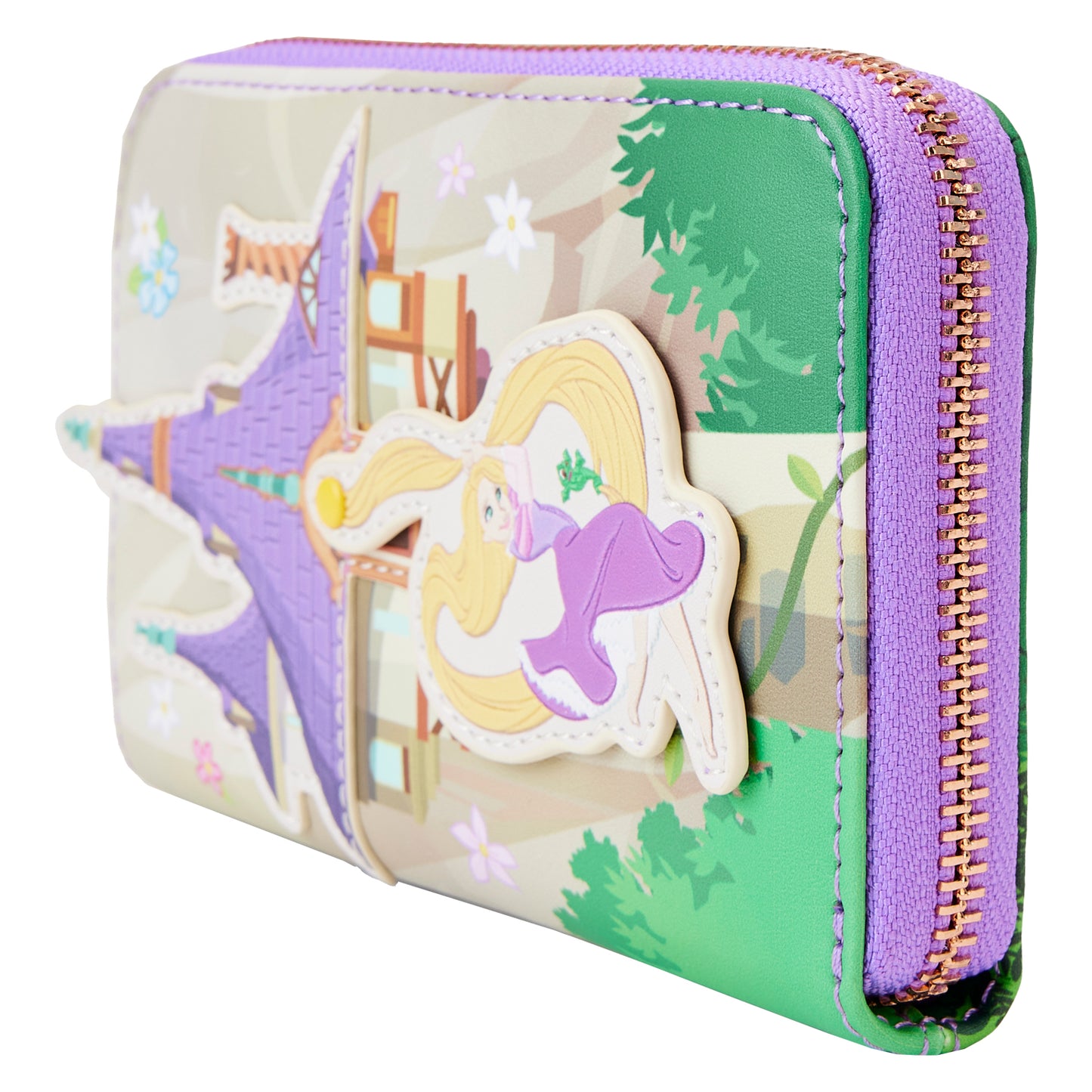 Tangled Rapunzel Swinging from the Tower Zip-Around Wallet