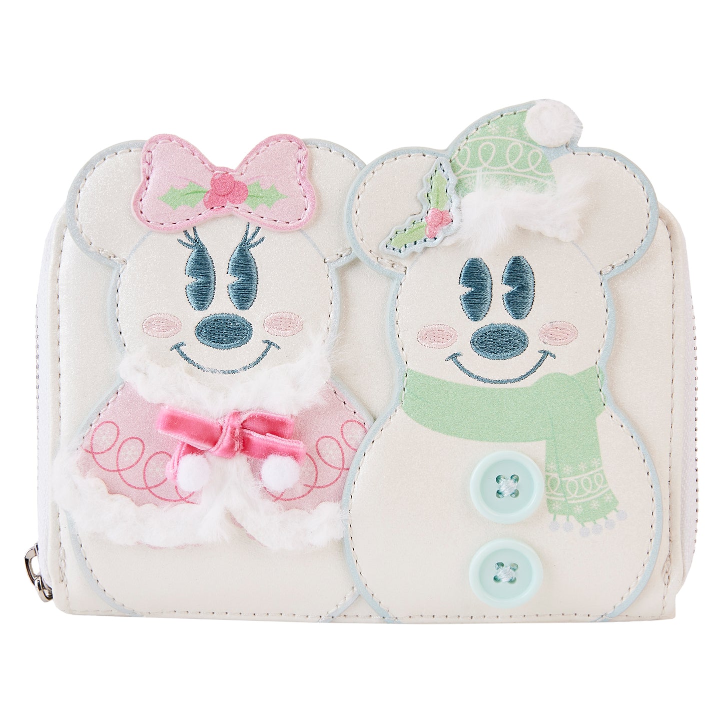 Mickey and Minnie Pastel Snowman Zip Around Wallet -  **PREORDER**