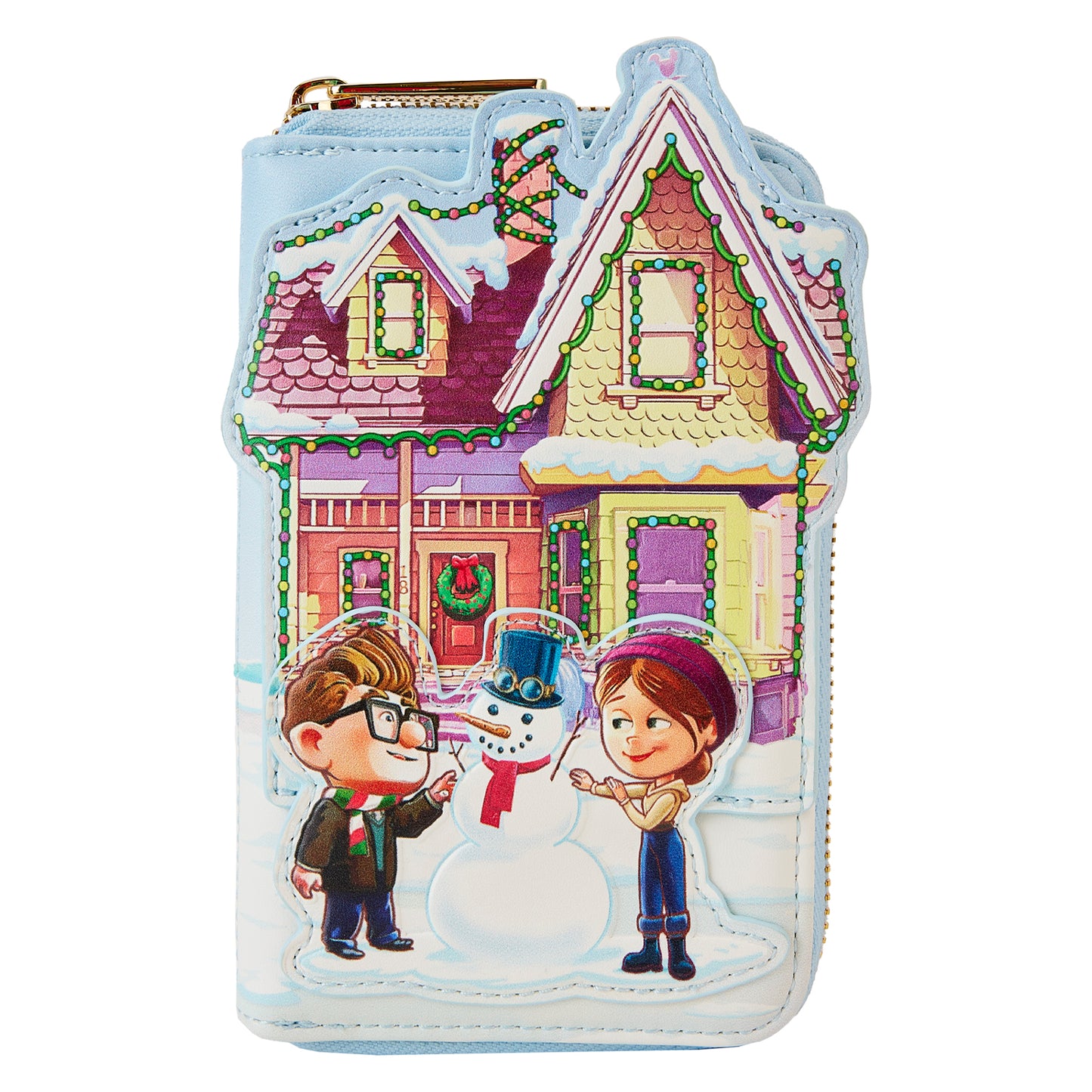 Up House Christmas Lights Zip Around Wallet-  **PREORDER**