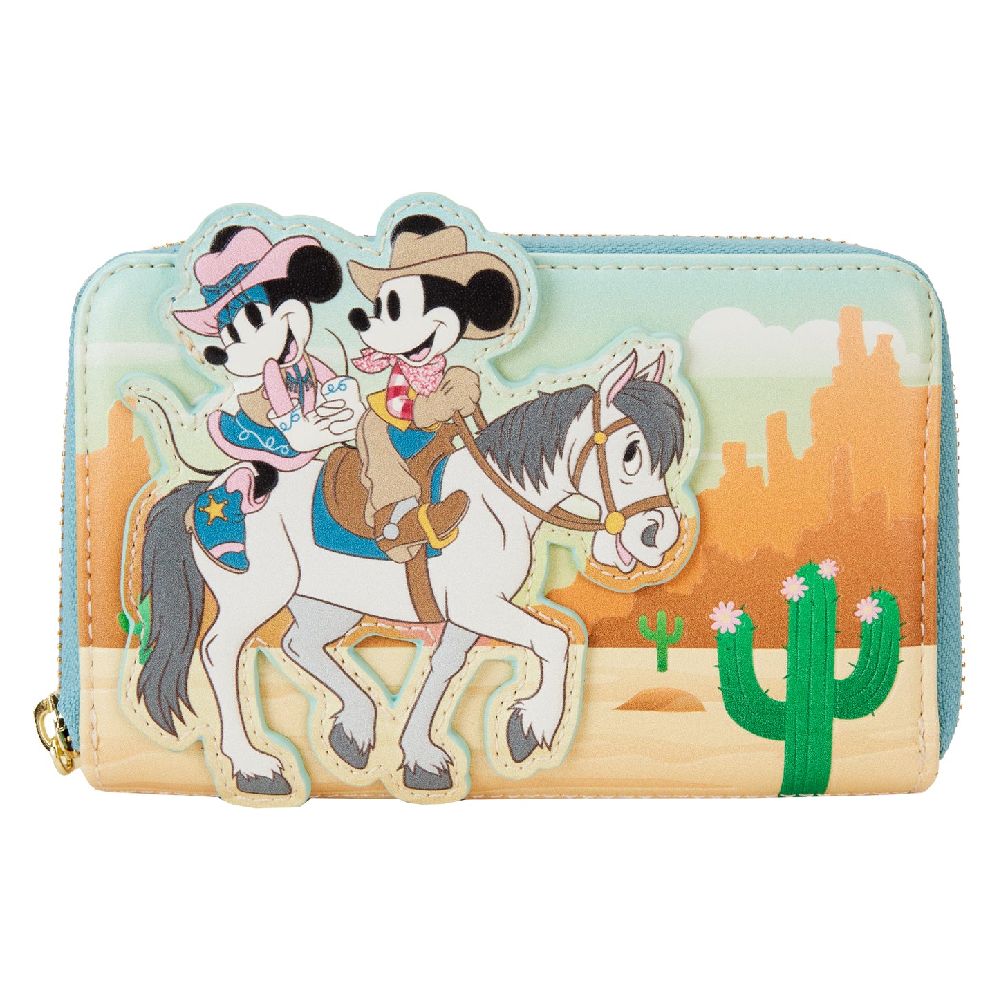 Western Mickey & Minnie Zip Around Wallet