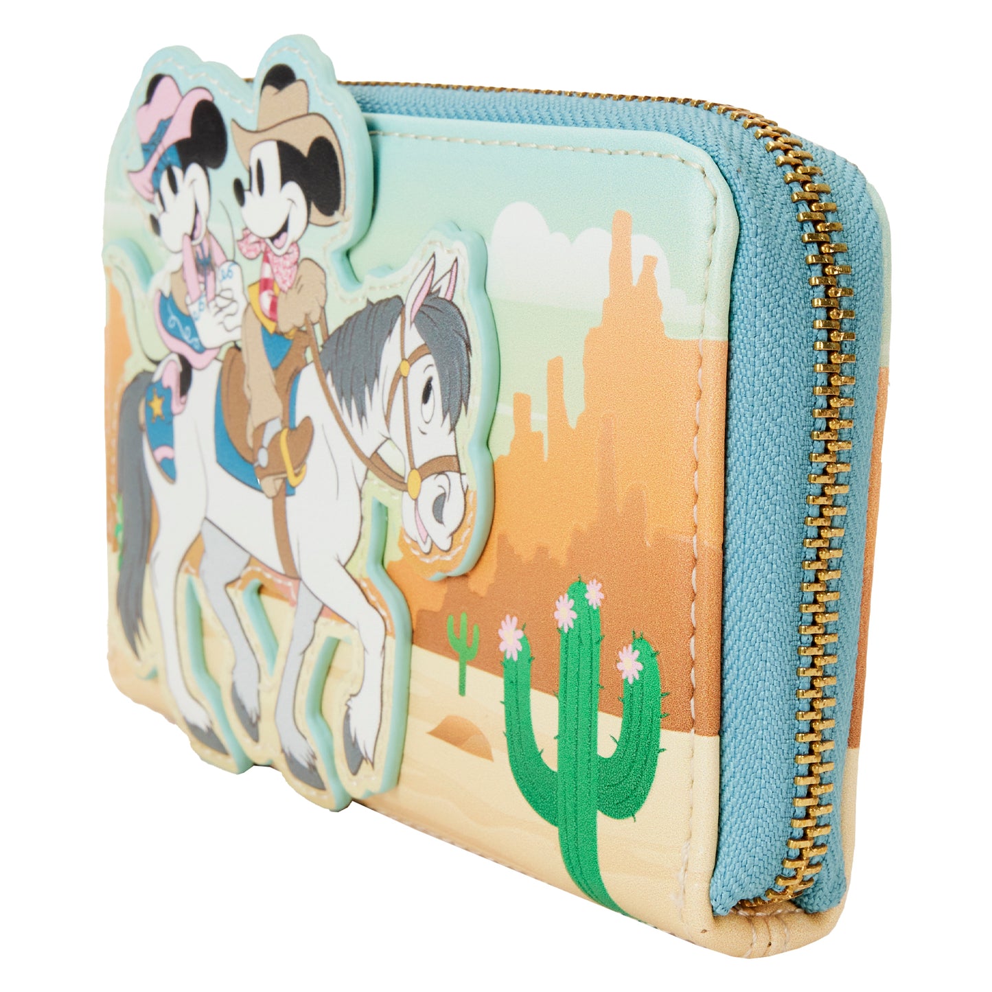 Western Mickey & Minnie Zip Around Wallet