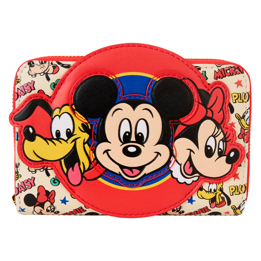 Mickey & Friends Classic All-Over Print Zip Around Wallet- PREORDER