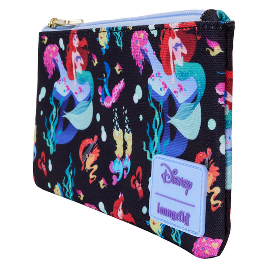 The Little Mermaid 35th Anniversary Life is the Bubbles All-Over Print Nylon Zipper Pouch Wristlet - **PREORDER**