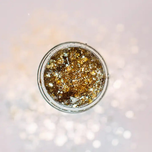 Goddess Platinum Gold Tinsel Face Glitter