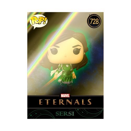 Eternals Sersi Pop! Vinyl Figure with Collectible Card - Entertainment Earth Exclusive