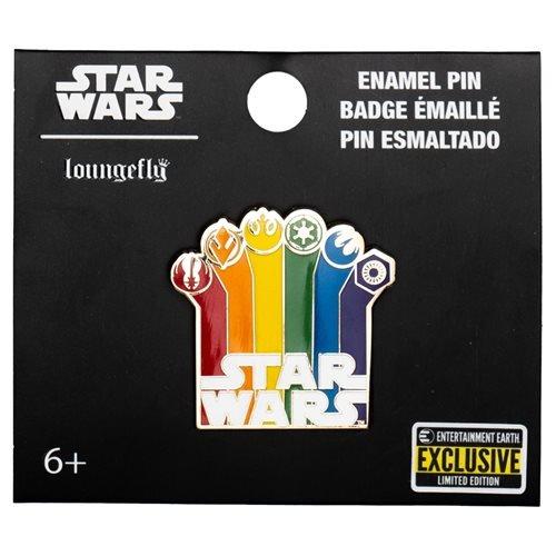 Star Wars Logo Rainbow Enamel Pin - Entertainment Earth Exclusive
