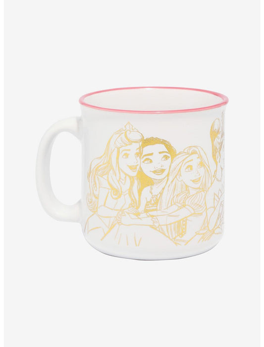 Disney Princess Try and Keep Up Foil 20oz Ceramic Camper Mug