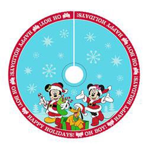 Mickey Mouse and Minnie Mouse Satin 48-Inch Tree Skirt - Happy Mile Style