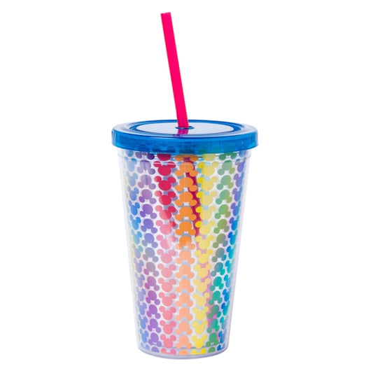 Disney Rainbow Mickey Icon Pattern 16oz Plastic Cold Cup