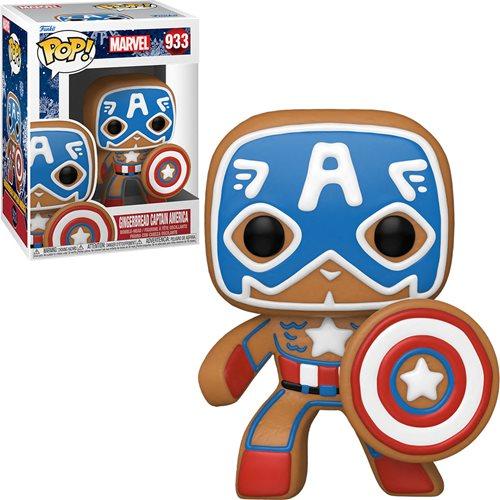 Marvel Holiday Gingerbread Captain America Pop! Vinyl Figure - PREORDER - Happy Mile Style