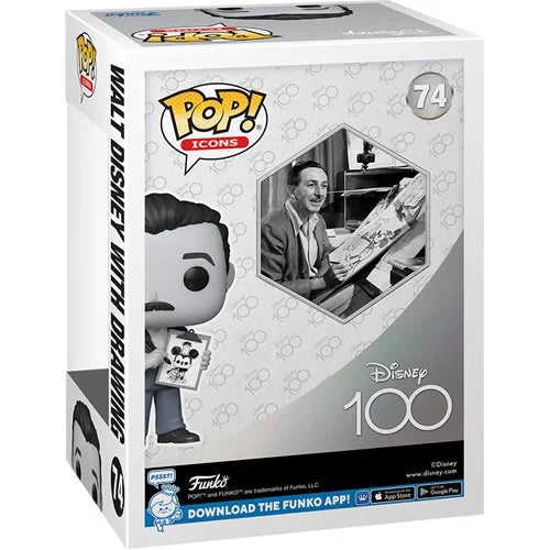 Disney 100 Walt Disney with Drawing Pop! Vinyl Figure