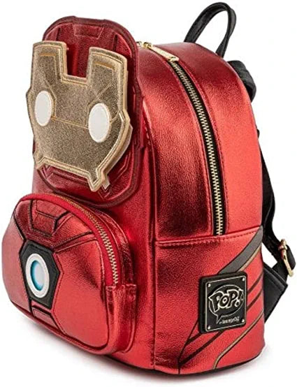 Marvel Iron Man Light Up Mini Backpack Metallic- MANUFACTURING FLAW