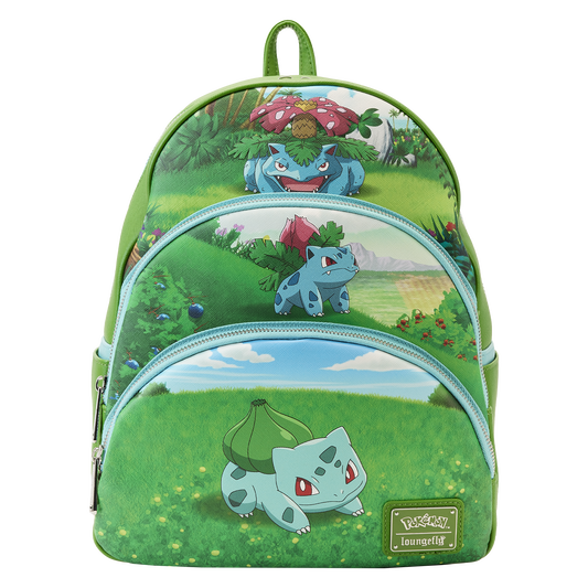 Pokemon Bulbasaur Evolutions Triple Pocket Mini Backpack  - **PREORDER**