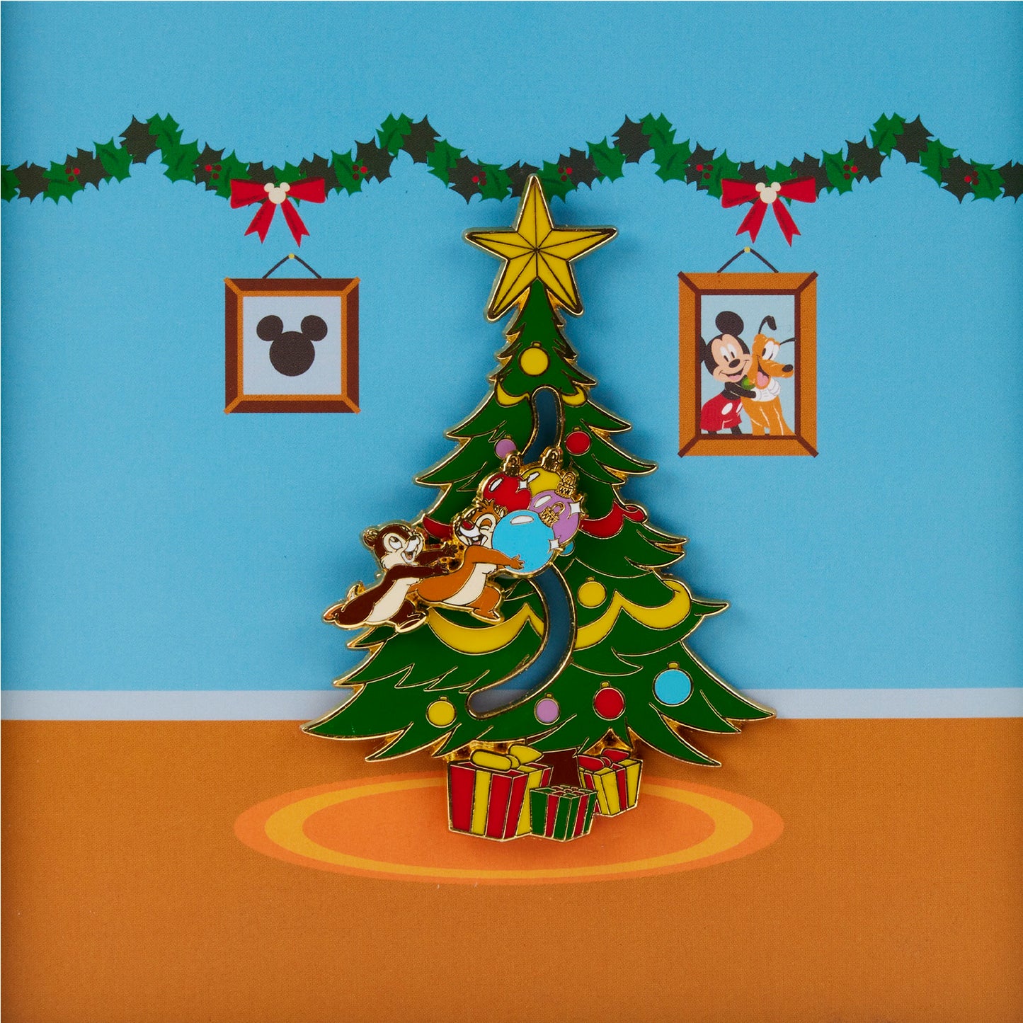 Disney Chip and Dale Tree Ornaments Sliding Pin