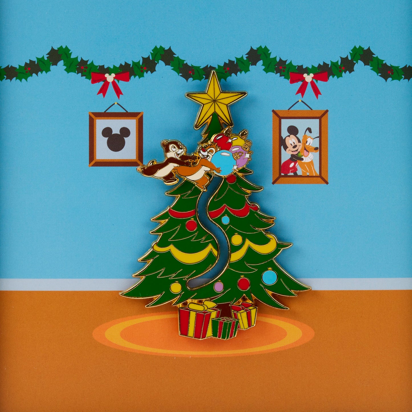 Disney Chip and Dale Tree Ornaments Sliding Pin