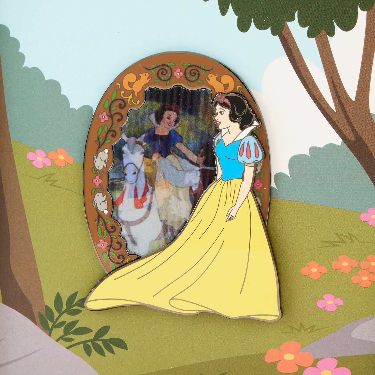 Snow White Lenticular Scene 3" Collector Pin