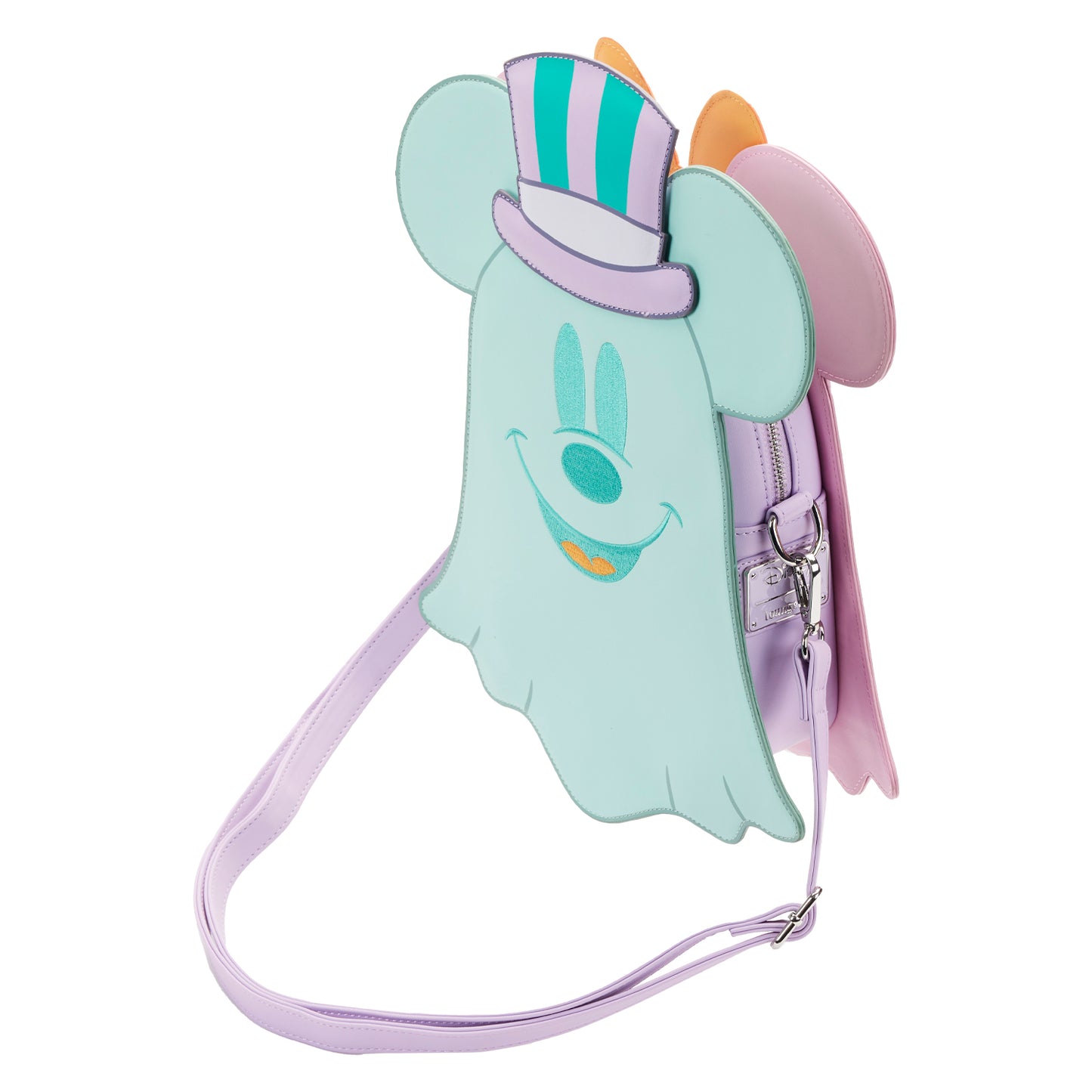 Pastel Ghost Mickey and Minnie Double Sided Crossbody Bag