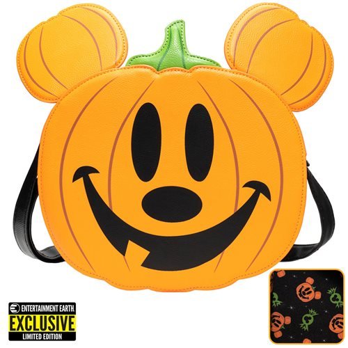 The Mickey Mouse Jack-o'-Lantern Mickey Crossbody Purse - Entertainment Earth Exclusive
