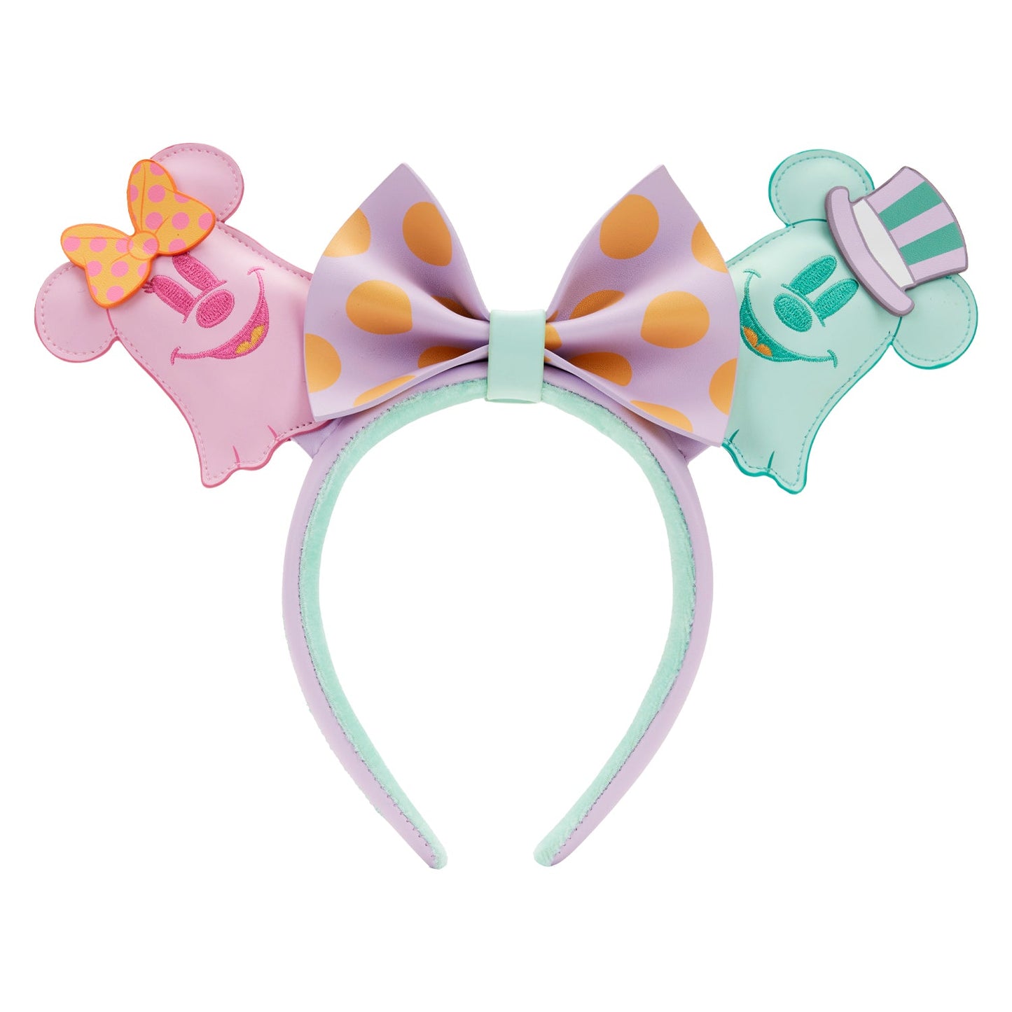 Pastel Ghost Mickey Mouse and Minnie Mouse Ears Headband