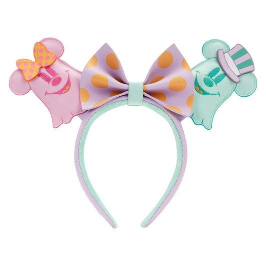 Pastel Ghost Mickey Mouse and Minnie Mouse Ears Headband